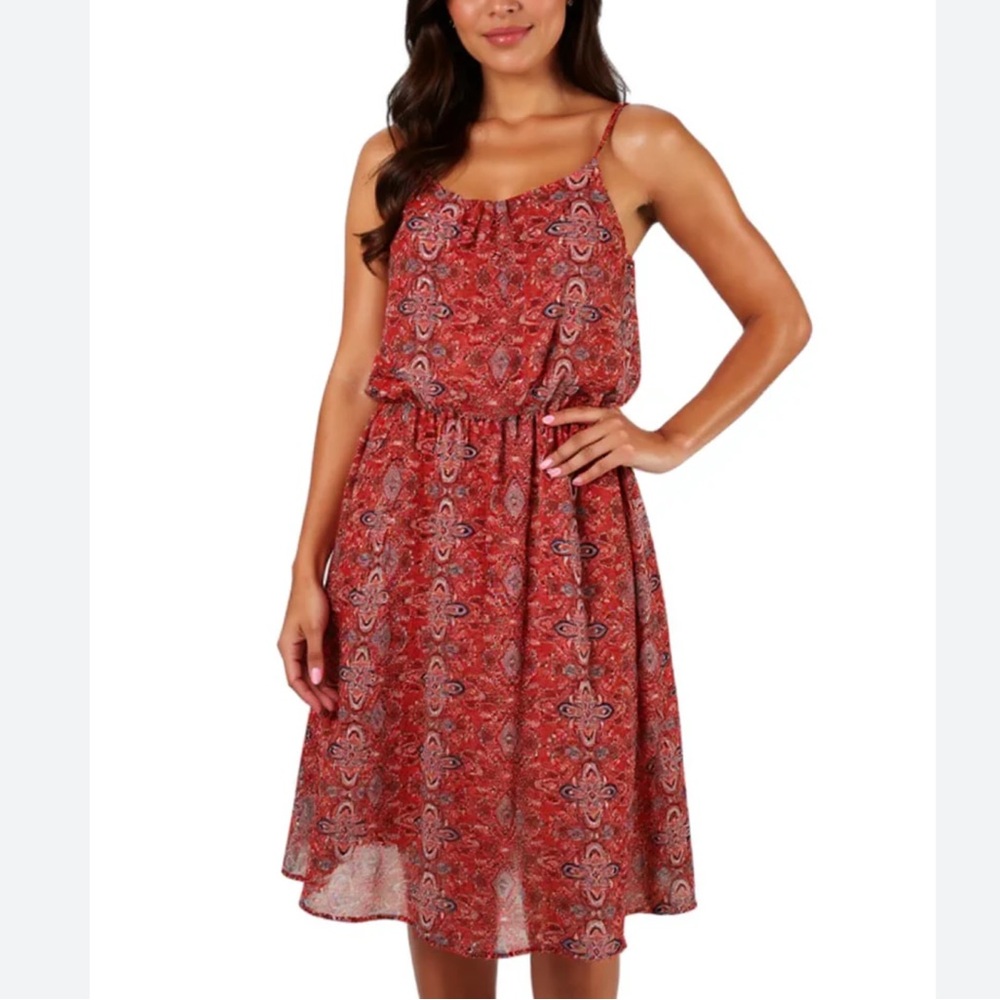 NWT Olive & Oak Orange Sleeveless Dress, Size 6